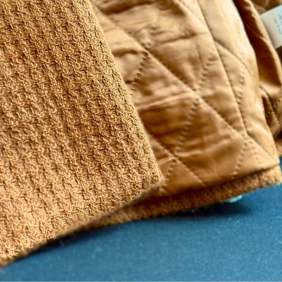 Vintage 80s/90s Tan Wool Blazer Jacket | Size M - Picture 7 of 8